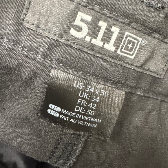 5.11 Tactical Pants Mens 34x30 ACTUAL Black Taclite Pro Ripstop Cargo Utility - Picture 4 of 9